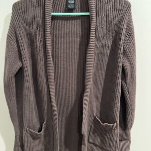 Women's Brown Cardigan Sweater